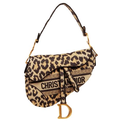 christian dior saddle bag leopard|christian dior tote bag beige.